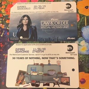 NBC Law & Order Special Victims Unit MetroCard & Seinfeld